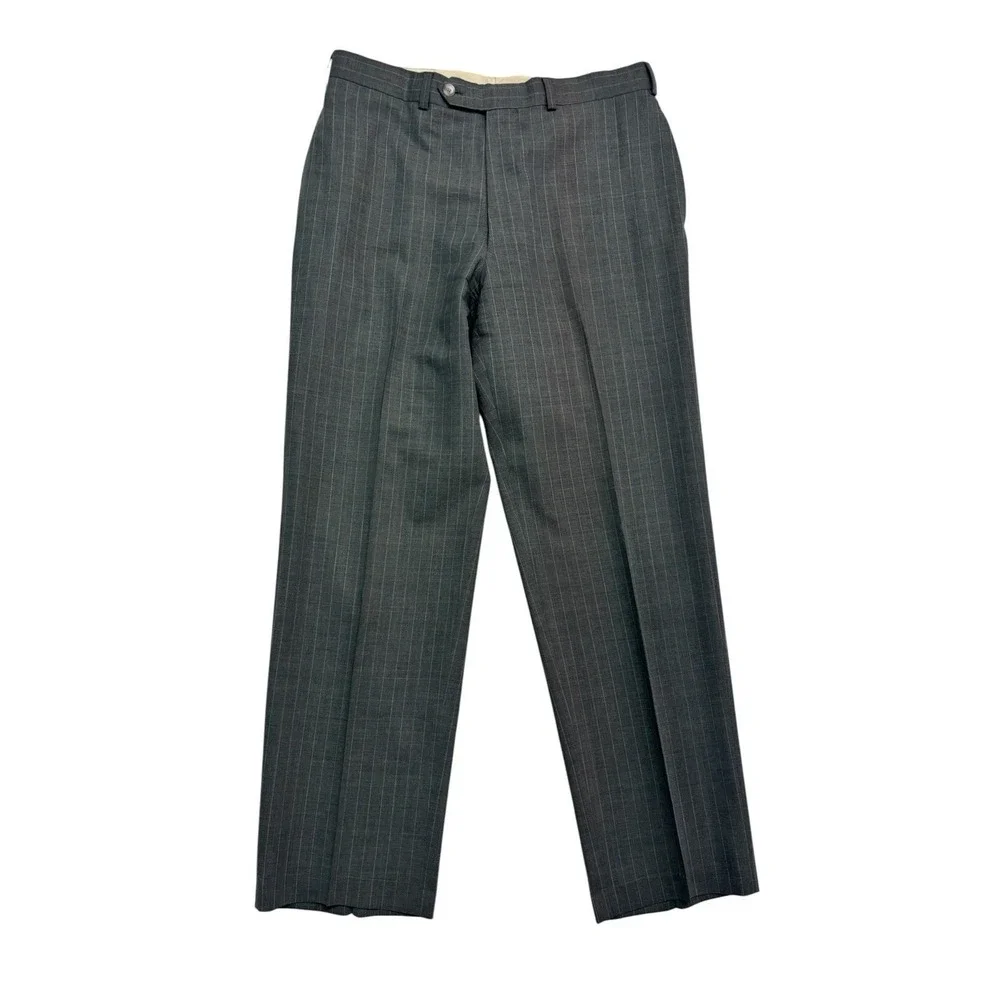 Brooks Brothers 42R 33x30 Gray Pinstripe 2pc Pant Suit Regent Brookscool‎ Canvas